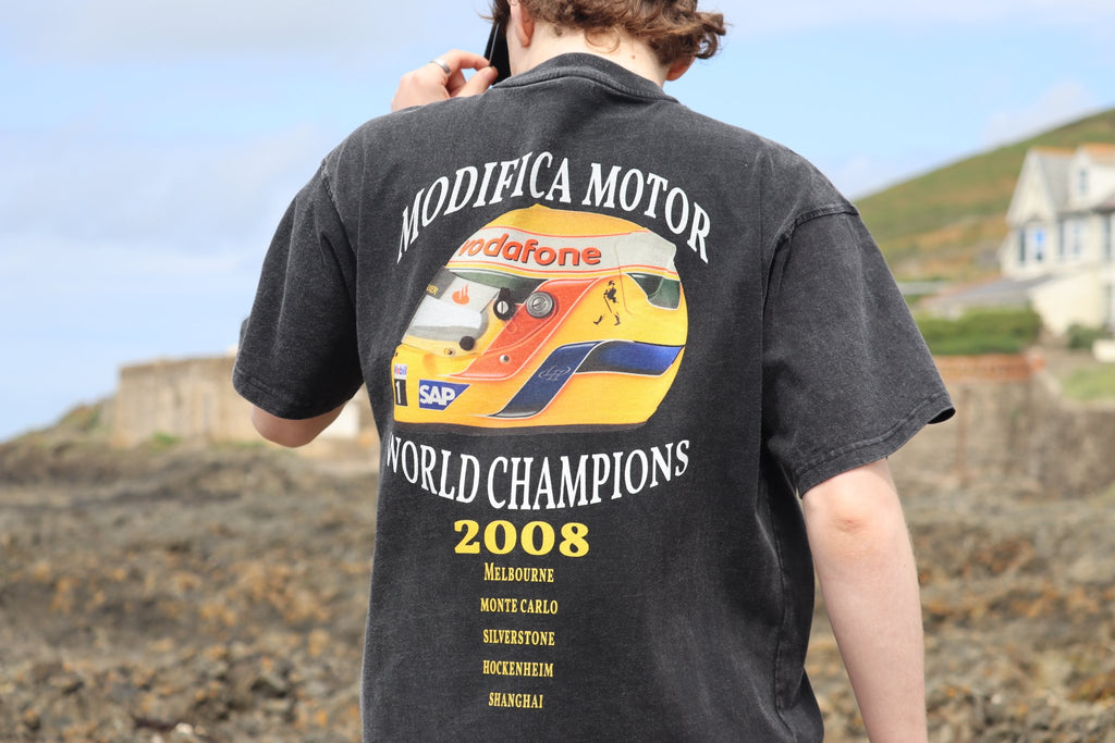 Lewis Hamilton Brazilian Raindance T-Shirt | F1 Brazil 2008 Racing Tee