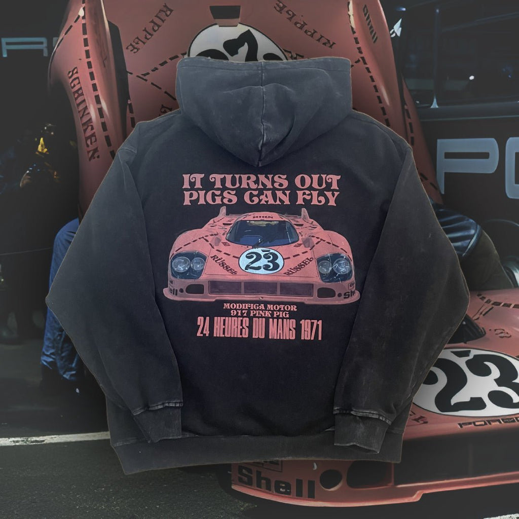 Pink Pig Hoodie | Porsche 917 Le Mans Racing Hoodie